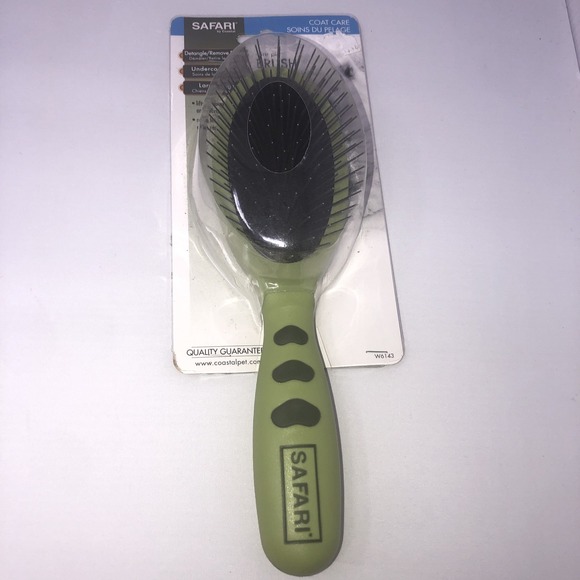 Safari Other - Safari Wire Pin Brush Green Detangles, Undercoat Care For Large Dogs New